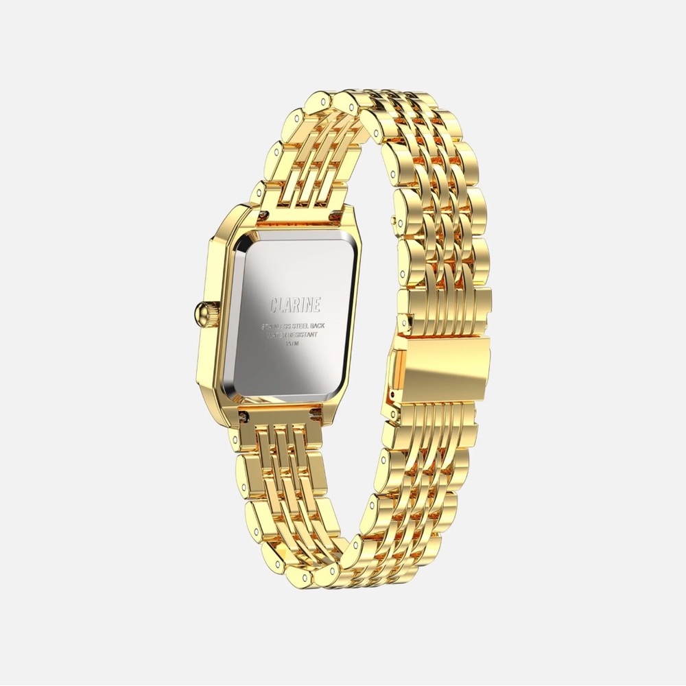 Ximili Gold-Tone Bracelet Watch with Pink Dial - Picture 10 of 12